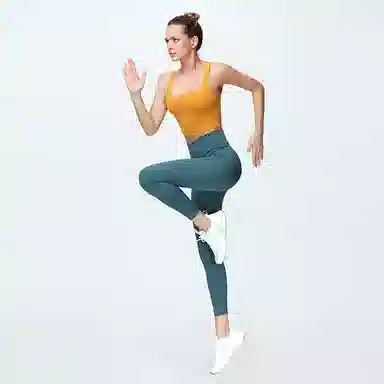 二三二三 纯色提臀松紧运动长裤 女款