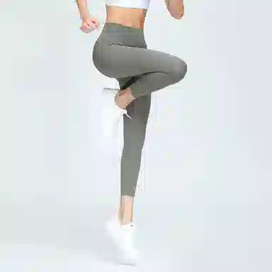 二三二三 纯色简约提臀高腰运动长裤 女款