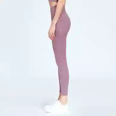 二三二三 纯色简约提臀高腰运动长裤 女款