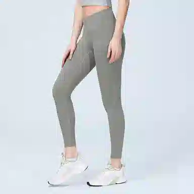 二三二三 纯色简约提臀高腰运动长裤 女款