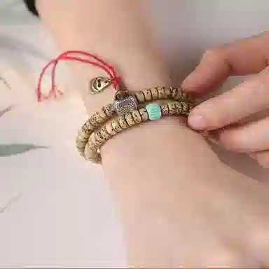 郁馨 新中式双圈扎基拉姆笑脸小丑叠戴盘玩串珠文玩  轻奢高级感小众设计吉祥如意招财#好运 星月菩提 手串 男女同款情侣款
