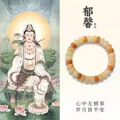 【财源滚滚*岁岁进财】 郁馨 田园风药片珠绕指柔休闲盘玩简约精致高级感串珠手饰本命年转运#好运 菩提根 手串 男女同款情侣款