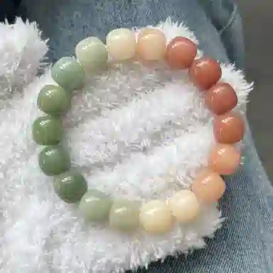 郁馨 抹茶玫瑰招桃花本命年转运珠盘玩手饰精工高品质渐变民族风 前程似锦 #好运 菩提根 手串 男女同款情侣款