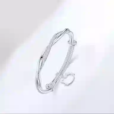 郁馨 莫比乌斯幸福缠绕爱意交织招财转运小猫 简约百搭叠戴温柔小众设计高级轻奢约会告白甜蜜饰爱一生#好运 合金 手镯 女款