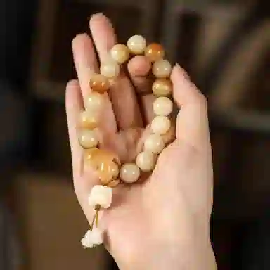 【财神庙已佑*福禄葫芦】 郁馨 双圈佛珠炭烧软萌可爱萌趣猫爪流苏吊坠平安喜乐诸事顺遂本命年转运#好运 菩提根 手串 男女同款情侣款