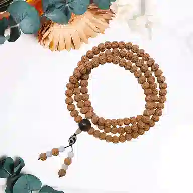 郁馨 多圈盘玩佛珠考研考试上岸双龙纹国潮复古古风旗袍 坚如磐石#好运 金刚菩提 手串 男女同款情侣款