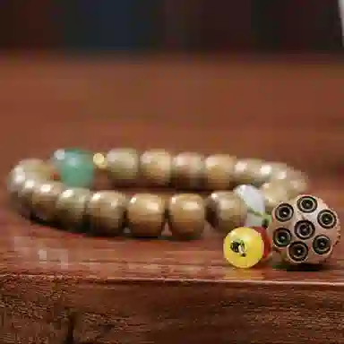 郁馨 好运莲蓬前程似锦复古盘玩流苏手饰 考公考试上岸典雅温柔百搭 学业有成#好运 绿檀 手串 男女同款情侣款