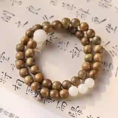 【逢考必过】 郁馨 考研考试上岸国风新中式盘玩佛珠禅意森系简约双圈绕指柔民族风高级感 学业有成#好运 绿檀 手串 男女同款情侣款