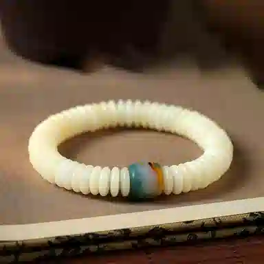 郁馨 中式美学药片珠国风复古七彩斑灵珠隔片珠简约小众设计高级感 福气满满本命年转运#好运 菩提根 手串 男女同款情侣款
