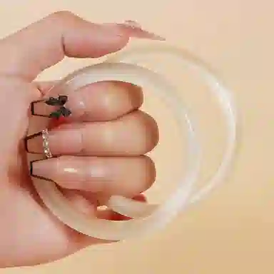 郁馨 白月光一步一响古色古韵贵妃镯水润典雅中式美学精致素圈宫廷风轻奢 水逆退散#好运 玻璃猫眼 手镯 男女同款情侣款