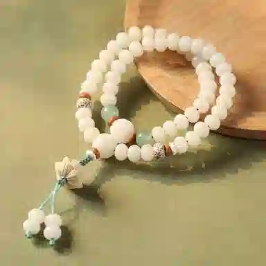 郁馨 莲花佑福青莲幽梦纳福转运文玩 本命年佛珠招桃花轻奢小众设计 正缘桃花#好运 菩提根 手串 男女同款情侣款