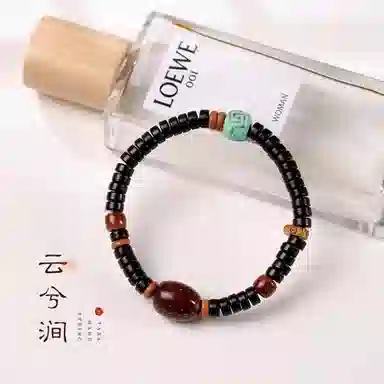 郁馨 小众设计隔片珠转经筒紫金鼠搭配串珠手饰 本命年转运文玩简约禅意叠戴森系考公考试上岸#好运 椰蒂 手串 男女同款情侣款