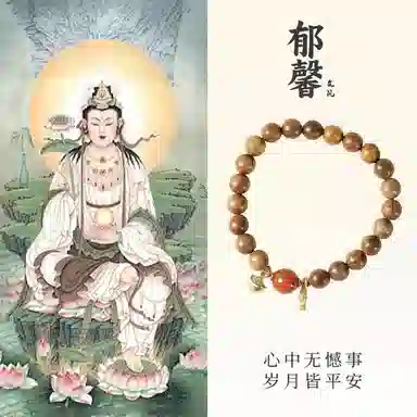 郁馨 貔貅吞金兽聚宝盆八方来财飞黄腾达本命年转运 单圈简约禅意叠戴森系温柔民族风#好运 楠木 手串 男女同款情侣款
