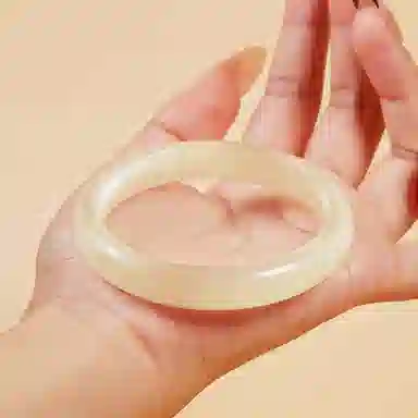 郁馨 水润清透香槟白月光新中式精致国潮民族风一步一响叮当 素雅气质汉服旗袍#好运 玻璃猫眼 玉石手镯 男女同款情侣款