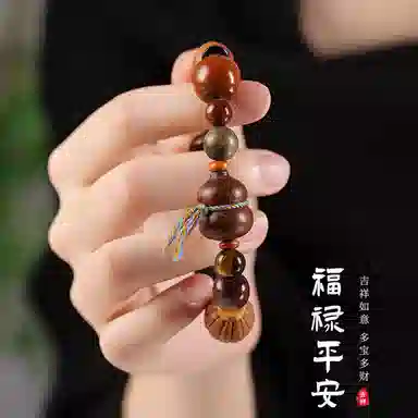 郁馨 多宝葫芦流苏吊坠手饰本命年转运佛珠盘玩手饰 简约单圈叠戴日常通勤民族风禅意考公考试上岸#好运 菩提根 手串 男女同款情侣款