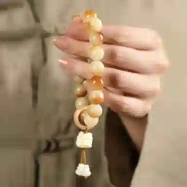 【财神庙已佑*福禄葫芦】 郁馨 双圈佛珠炭烧软萌可爱萌趣猫爪流苏吊坠平安喜乐诸事顺遂本命年转运#好运 菩提根 手串 男女同款情侣款