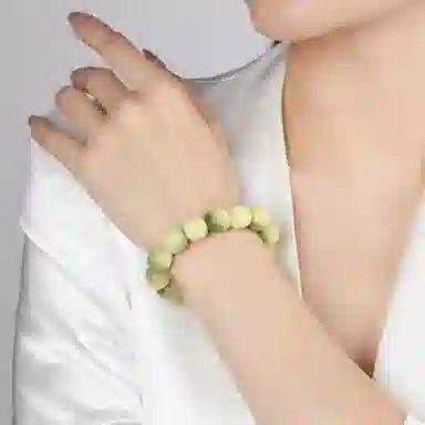 郁馨 六字箴言雕刻小清新单圈绕指柔小青柠文玩 #好运 菩提根 手串 男女同款情侣款