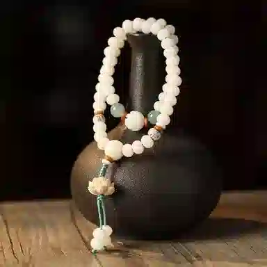 郁馨 莲花佑福青莲幽梦纳福转运文玩 本命年佛珠招桃花轻奢小众设计 正缘桃花#好运 菩提根 手串 男女同款情侣款