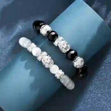 【精选高品质*经典白月光】 郁馨 荔枝冻优雅古风 貔貅转运招财 古风旗袍汉服清冷感灵动恋爱磁场#好运 玻璃猫眼 手镯 女款