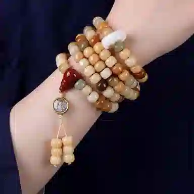 郁馨 多圈叠戴流苏风化手持桶珠本命年转运绕指柔盘玩佛珠简约禅意 古风敦煌招财纳福 正缘桃花#好运 菩提根 手串 男女同款情侣款