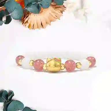 郁馨 招财转运单曲可爱小猫气质精致可爱轻奢高级感萌趣串珠手饰 财源滚滚百搭通勤在逃公主#好运 菩提根 手串 女款