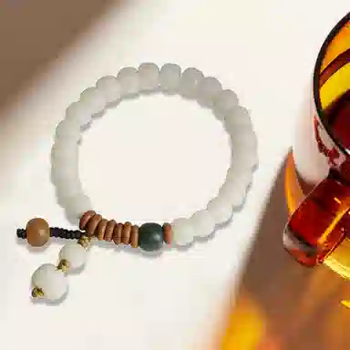 郁馨 文雅单圈转运珠文玩盘串精品禅意田园风小清新流苏吊坠 绕指柔简约轻奢高级感#好运 菩提根 手串 男女同款情侣款