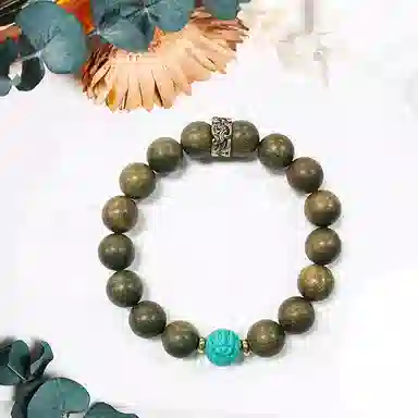 郁馨 木质串珠简约单圈小众设计高级感 典雅霸气本命年转运佛珠诸事顺利绕指柔 水逆退散#好运 绿檀 手串 男女同款情侣款
