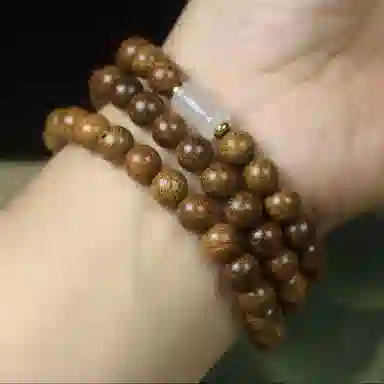 郁馨 步步高升竹节珠禅意素雅温柔小众设计多圈盘玩手饰 时来运转学业有成考公考试上岸#好运 金丝檀木 手串 男女同款情侣款
