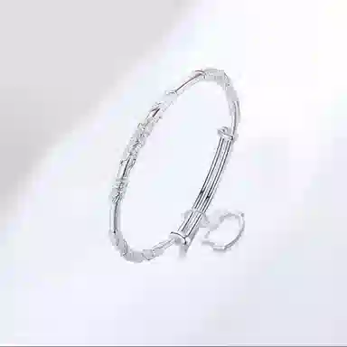 【S999招财福猫】 郁馨 繁花似锦系列浮雕精工工艺转运纳福小猫小众设计高级感 轻奢简约温柔恋爱告白神器#好运 合金 手镯 女款