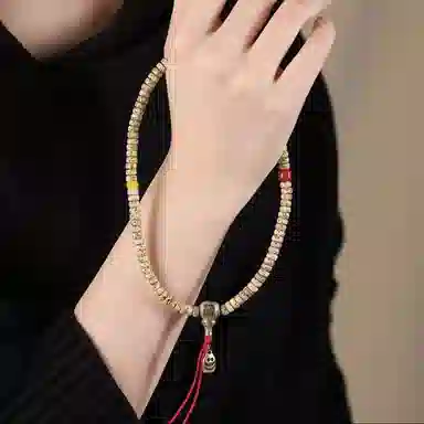 郁馨 新中式双圈扎基拉姆笑脸小丑叠戴盘玩串珠文玩  轻奢高级感小众设计吉祥如意招财#好运 星月菩提 手串 男女同款情侣款