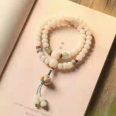 郁馨 莲花佑福青莲幽梦纳福转运文玩 本命年佛珠招桃花轻奢小众设计 正缘桃花#好运 菩提根 手串 男女同款情侣款