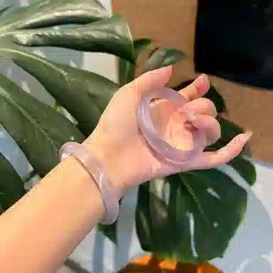 【招财貔貅*一步一响】 郁馨 紫罗兰芋泥啵啵白月光叠戴古典素圈简约温柔气质优雅轻奢叮当#好运 玻璃猫眼 手镯 女款