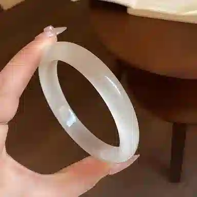 郁馨 白月光简约叮当贵妃镯古典美 素圈优雅一步一响古色古韵汉服旗袍百搭叠戴通勤中式美学#好运 玻璃猫眼 手镯 女款