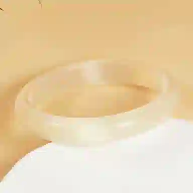 郁馨 莫比乌斯系列爱无止境新中式素圈一步一响简约百搭设计感古风旗袍古香 #好运 玻璃猫眼 手镯 男女同款情侣款