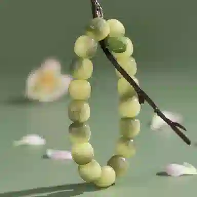 郁馨 六字箴言雕刻小清新单圈绕指柔小青柠文玩 #好运 菩提根 手串 男女同款情侣款