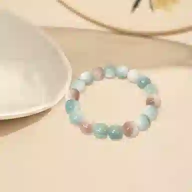 郁馨 国风素雅渐变小清新轻奢小众设计招桃花文玩手饰 吉祥如意静心盘玩佛珠绕指柔 #好运 菩提根 手串 男女同款情侣款