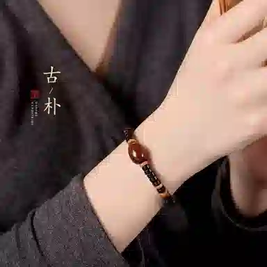 郁馨 小众设计隔片珠转经筒紫金鼠搭配串珠手饰 本命年转运文玩简约禅意叠戴森系考公考试上岸#好运 椰蒂 手串 男女同款情侣款