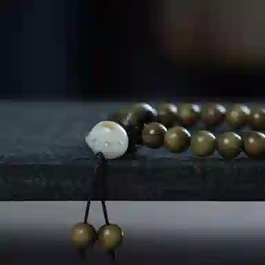 【财神庙已祝*做个富婆】 郁馨 可爱萌趣猫爪文玩单圈佛珠中式美学上岸平安纳福跑环 #好运 绿檀 手串 男女同款情侣款