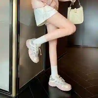 生活休闲甜美时尚透气松糕底百搭少女鞋 低帮 老爹鞋 女款