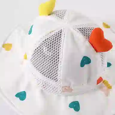 山一丸 婴儿薄款大帽遮阳网眼 棉涤 渔夫帽 儿童款