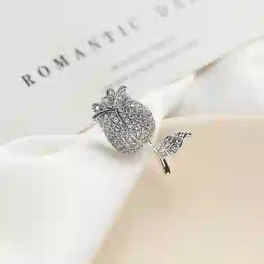 山一丸 日韩系列个性轻奢玫瑰花迷你闪耀网红女防走光扣领扣针 铜 胸针 女款