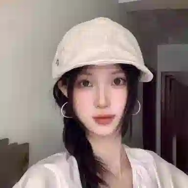 山一丸 日系复古棉麻文艺画家高级感显脸小潮 棉 贝雷帽 女款