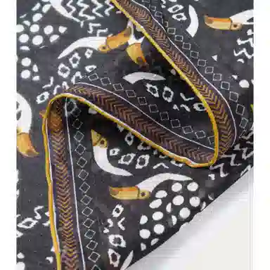 山一丸 春夏灰绿色清新有机棉中方时尚巾  丝巾 女款