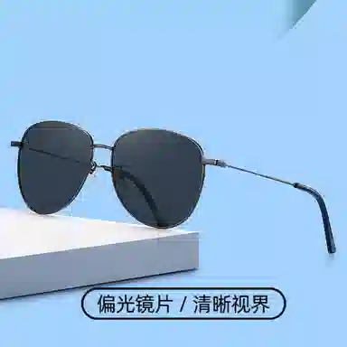 山一丸 防晒潮流个性高级感开车骑行 合金 不规则形 太阳眼镜 男女同款情侣款