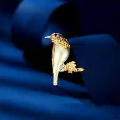 山一丸 国风精致报喜鸟西装衣服固定别针设计感胸花配饰 环保铜 胸针 女款