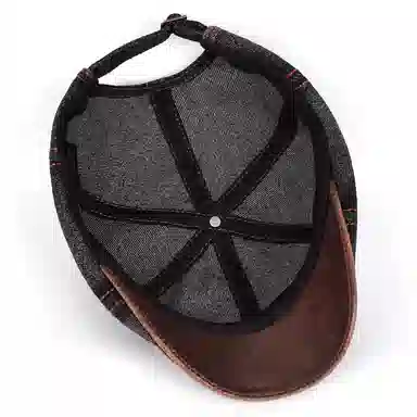 山一丸 画家水洗牛仔做旧 棉 贝雷帽 男女同款情侣款