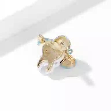 山一丸 日韩可爱设计感小众胸花卡通西装别针个性配饰防走光牙齿 铜 胸针 女款