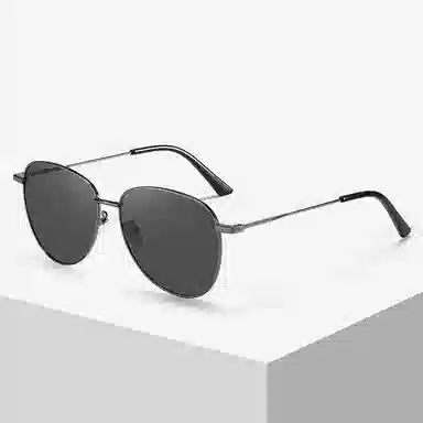 山一丸 防晒潮流个性高级感开车骑行 合金 不规则形 太阳眼镜 男女同款情侣款