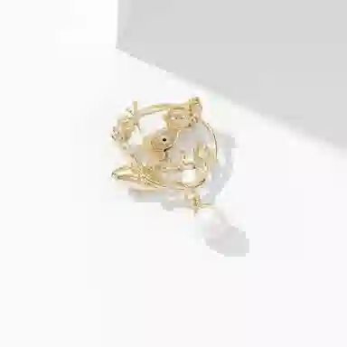 山一丸 中国风别针小众个性固定开衫别针旗袍配饰荷塘锦鲤 环保铜 胸针 女款