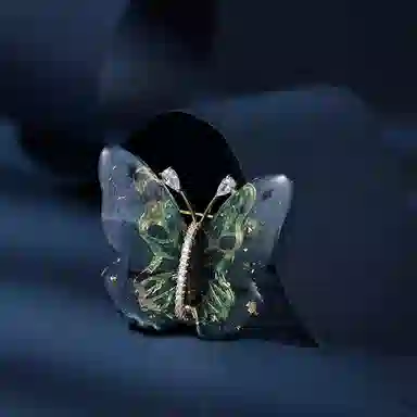 山一丸 时尚文艺复古胸花开衫西装配饰小众气质蝴蝶 环保铜 胸针 女款